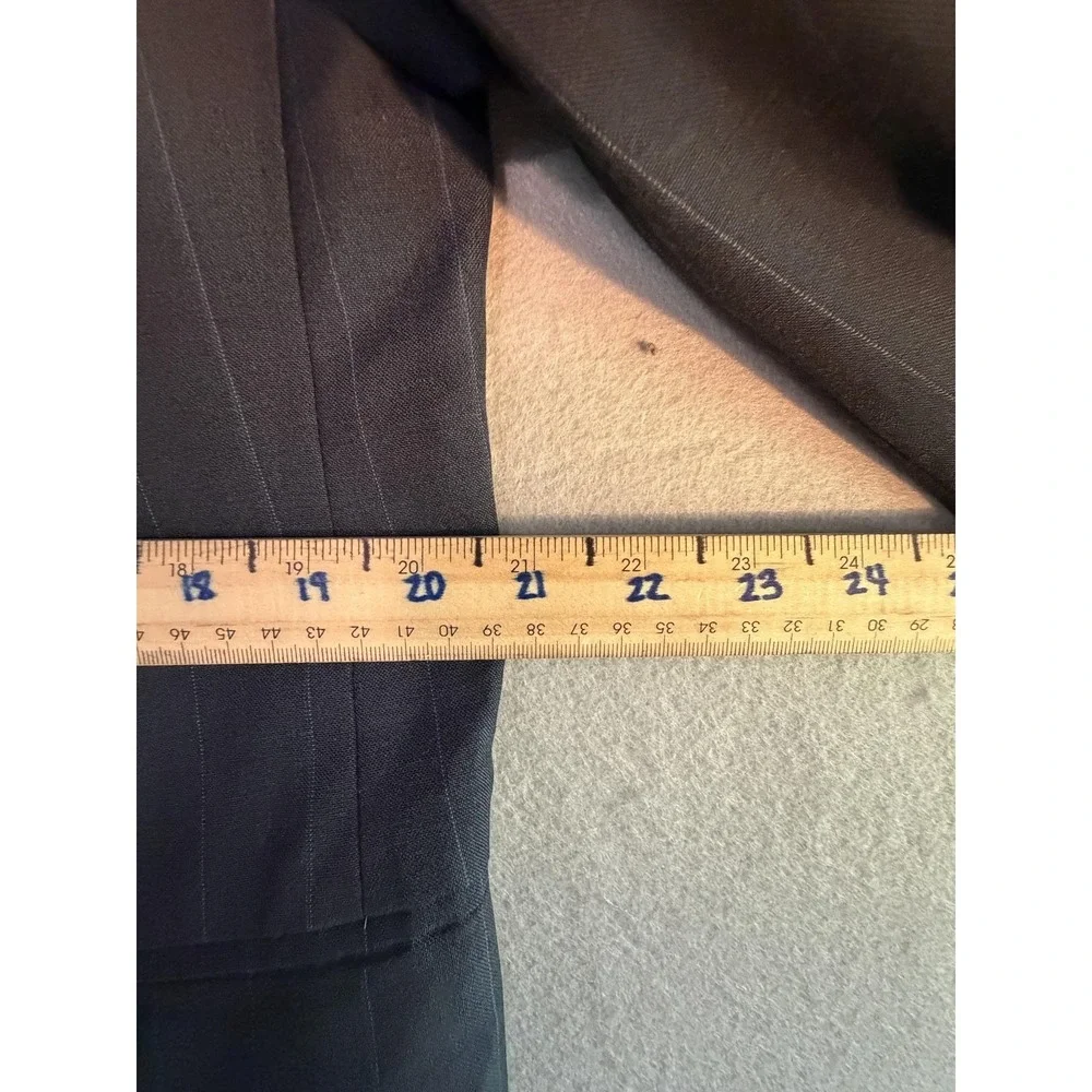 Oscar De La Renta Suit Mens 40 35x30 Gray Wool 2 Piece Jacket Pants Formal